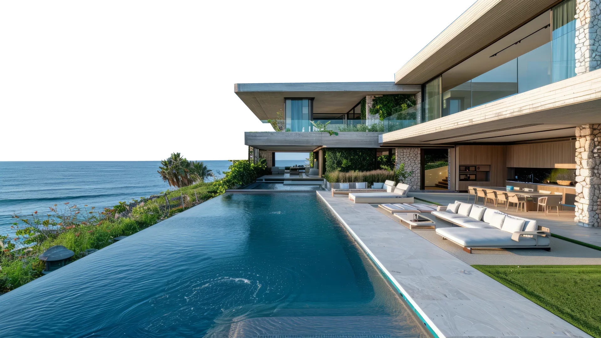 Elegant Custom Ocean Front Infinity Pools Endless custom infinity pools represent the pinnacle of modern outdoor luxury and design. Known for their stunning visual appeal and seamless integration with their surroundings, these pools create the illusion that the water extends forever into the horizon. Whether overlooking a mountain range, ocean, or city skyline, infinity pools provide a striking and tranquil centerpiece for any outdoor space. The defining feature of an infinity pool is its "vanishing edge." This optical effect is achieved by designing one or more edges of the pool so that water flows over them into a catch basin and is recirculated. The result is a mirror-like surface that seems to merge with the landscape beyond. When paired with expert landscaping and architecture, infinity pools can create a breathtaking and immersive experience. What sets endless custom infinity pools apart is the high level of personalization they offer. Every element—from size and shape to materials and finishes—can be tailored to reflect the homeowner’s lifestyle, aesthetic, and the unique features of the site. For example, a cliffside home might call for a dramatic, glass-tiled edge that highlights the view below.